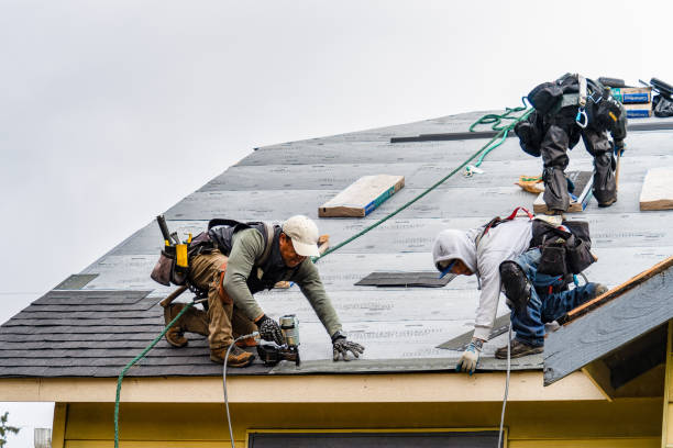Professional Roofing technician working in Allston, MA